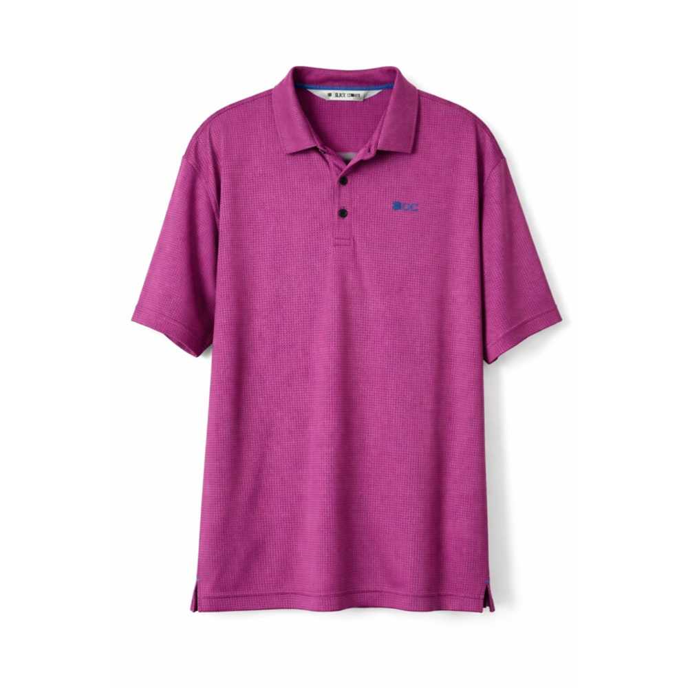 Black Clover Golf Polo Shirt Pink Pattern Performance Short Sleeve XL
